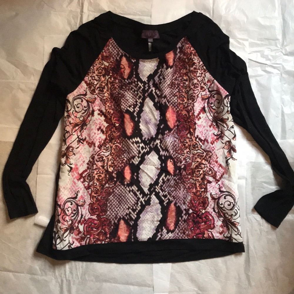 Hale Bob- Snake print long sleeve top. Like new